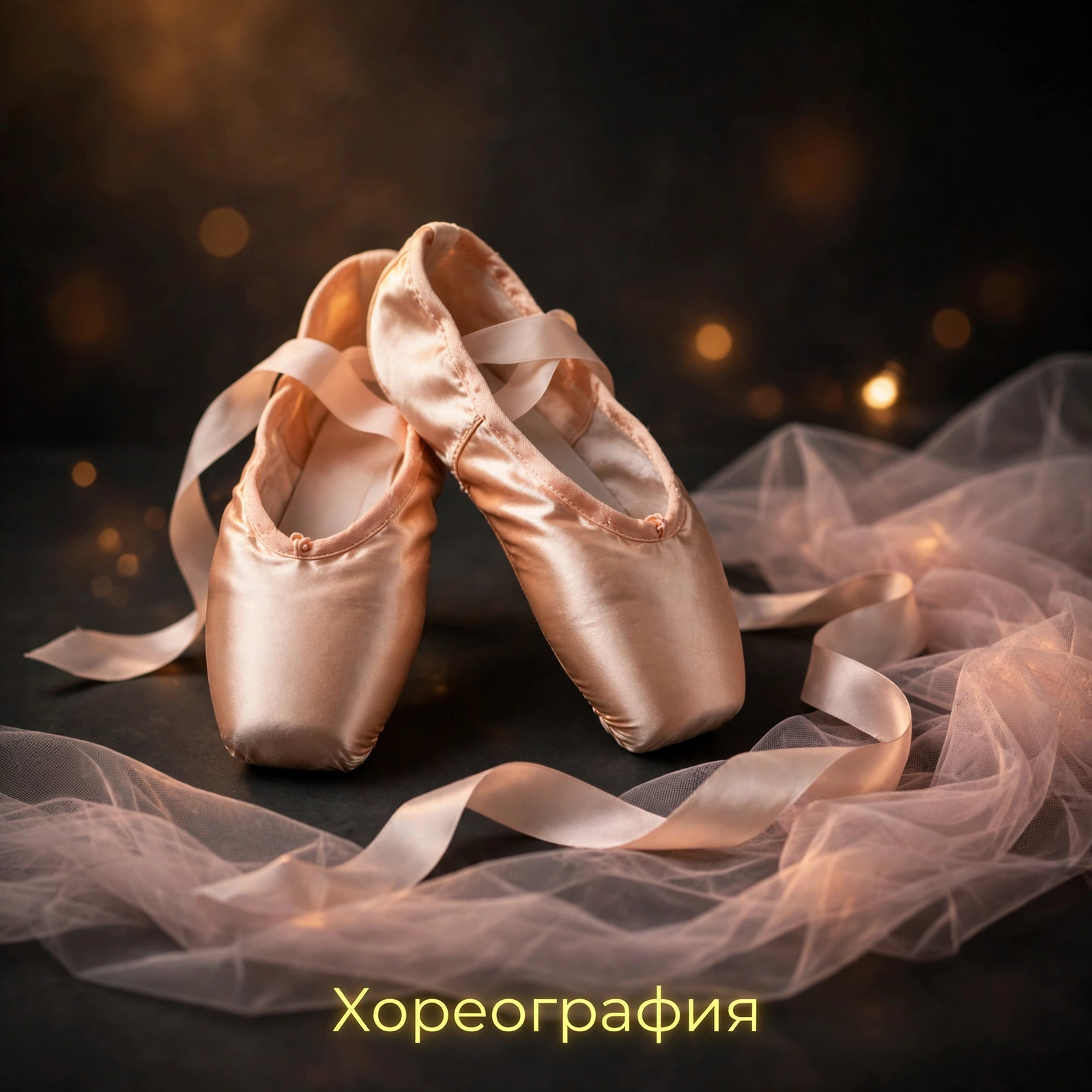 Балетные пуанты на тёмном фоне — направление «Хореография»