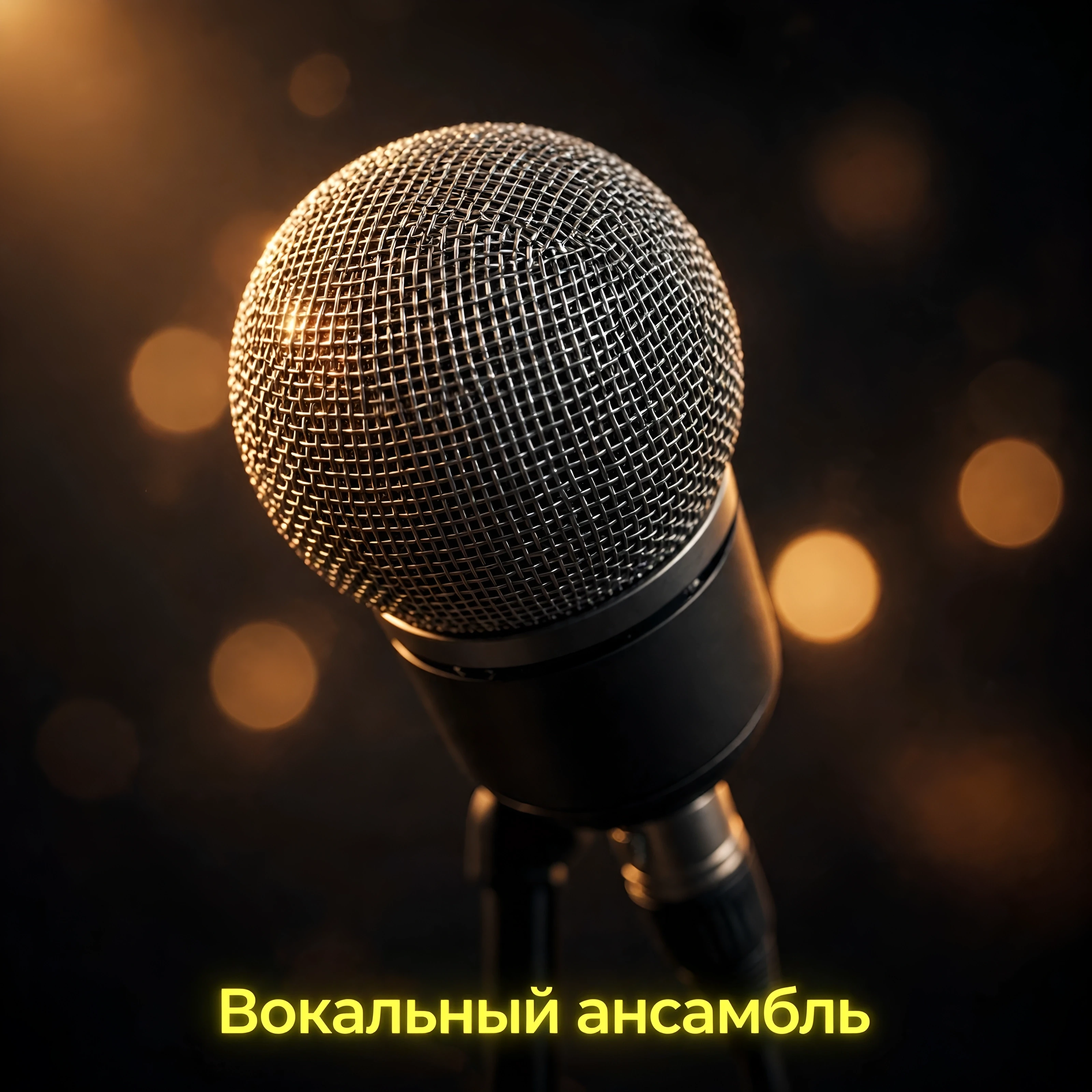 Студийный микрофон на тёмном фоне — направление «Вокальный ансамбль»